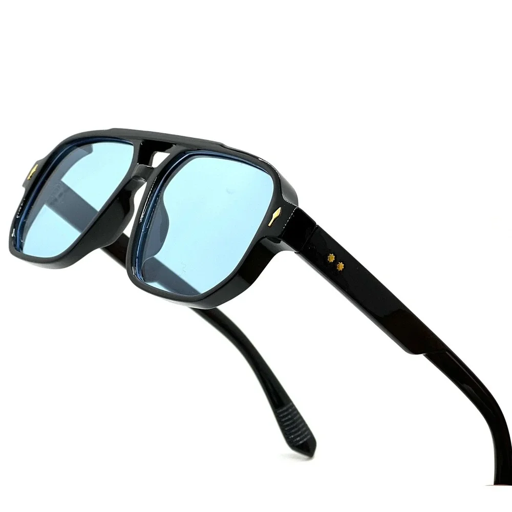 Men Retro Pilot Aviator Style Oversized Square‎ Rectangular Frame Lentes Gafas